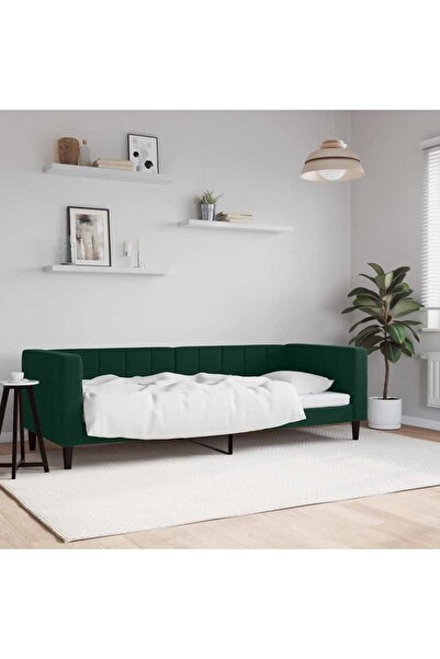 Concept Σκελετός κρεβατιού, σκούρο πράσινο, 80x200 εκ., Βελούδο