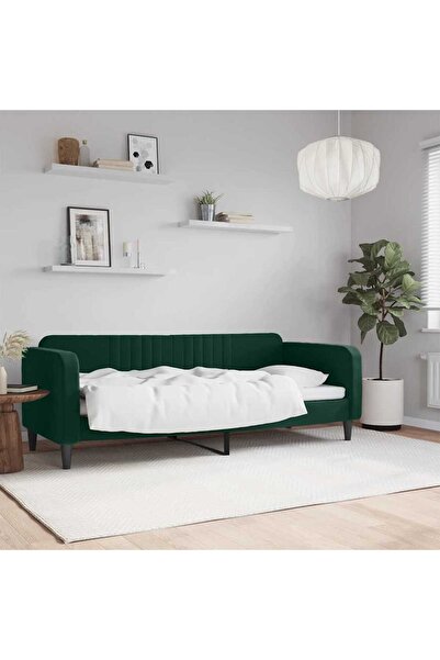 Concept Σκελετός κρεβατιού, σκούρο πράσινο, 80x200 εκ., Βελούδο