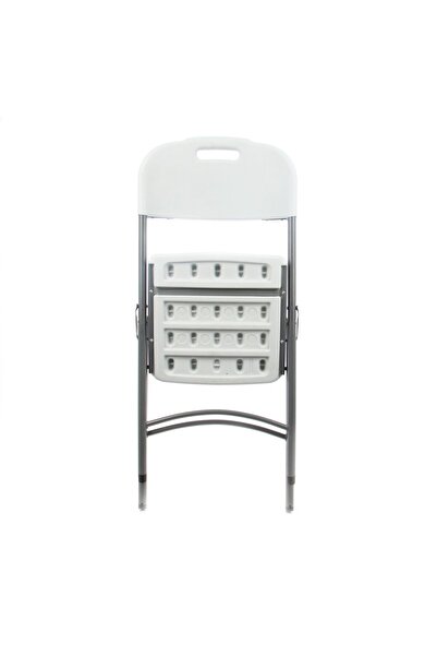 DacEnergy Garden or terrace chair, folding, ATS, metal + HDPE, white