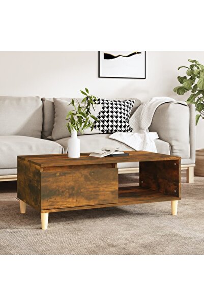 Concept Τραπεζάκι σαλονιού, καπνιστή δρυς, 90x50x36,5 εκ., επεξεργασμένο ξύλο