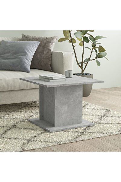 Concept Τραπεζάκι σαλονιού, γκρι σκυροδέματος, 55,5x55,5x40 εκ., μοριοσανίδα