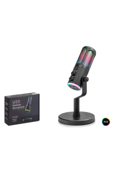 HADRON Su8 Gaming Rgb Desktop Microphone Dsp Noise Cancellation Echo Type-C B...