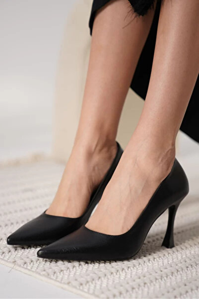 Belinora Black Skin Women's Stiletto Tr18Ms03F