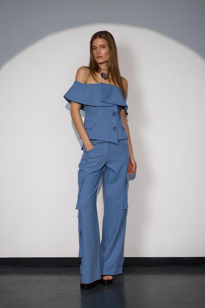 NOK İSTANBUL Iconic Star Cargo Pants İndigo