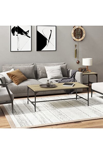 vidaxl Τραπεζάκι σαλονιού, δρυς sonoma, 100x50x35 εκ., επεξεργασμένο ξύλο