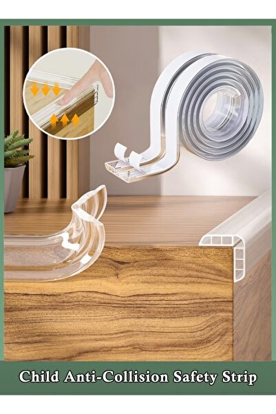 Generic 2M Corner Protectors Strip Clear Edge Protect Strip Anti-Collision Sa...