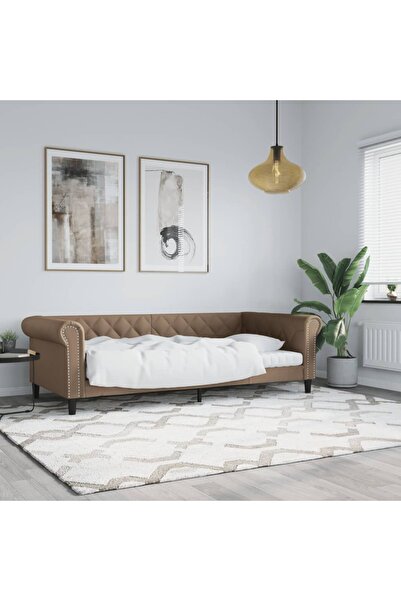 Concept Cadru de pat, cappuccino, 90x200 cm, piele ecologică