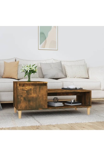 Concept Τραπεζάκι σαλονιού, καπνιστή δρυς, 100x50x45 εκ., επεξεργασμένο ξύλο