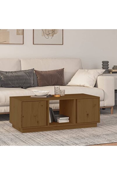 Concept Masă de cafea, maro miere, 110x50x40 cm, lemn masiv de pin