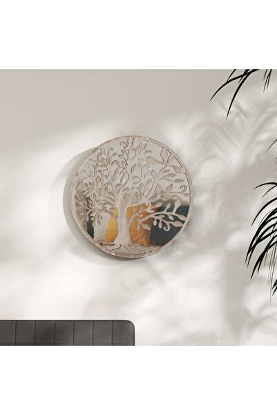 Concept Oglindă rotundă,nisip,40x2,5 cm,fier, utilizare în interior