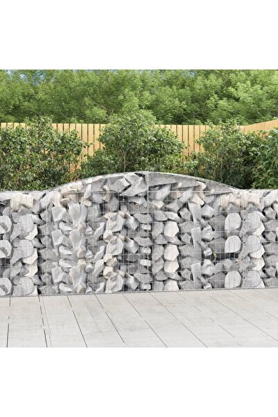 Concept Coșuri gabion arcuite 7 buc, 400x50x100/120 cm fier galvanizat