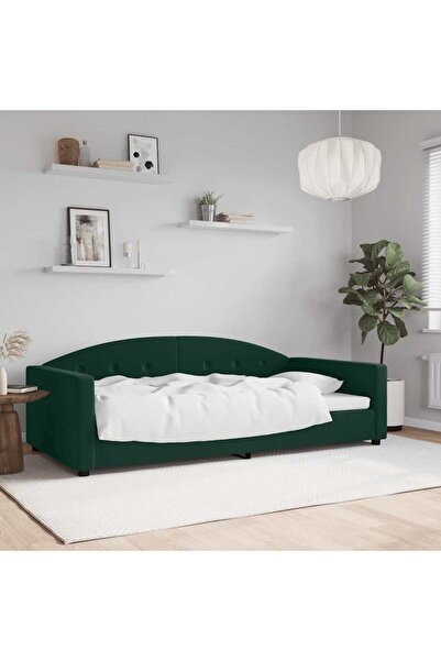 Concept Σκελετός κρεβατιού, σκούρο πράσινο, 100x200 εκ., Βελούδο