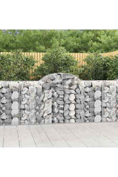 Concept Coșuri gabion arcuite 4 buc, 200x50x100/120 cm fier galvanizat