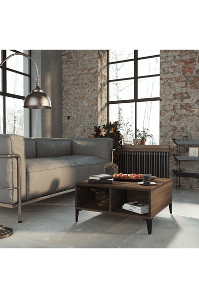 Concept Τραπεζάκι σαλονιού, καφέ δρυς, 60x60x30 εκ., μοριοσανίδα