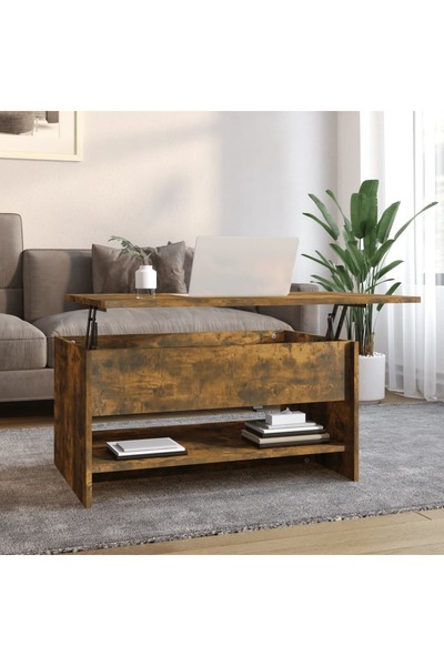 Concept Τραπεζάκι σαλονιού, καπνιστή δρυς, 80x50x40 εκ., επεξεργασμένο ξύλο