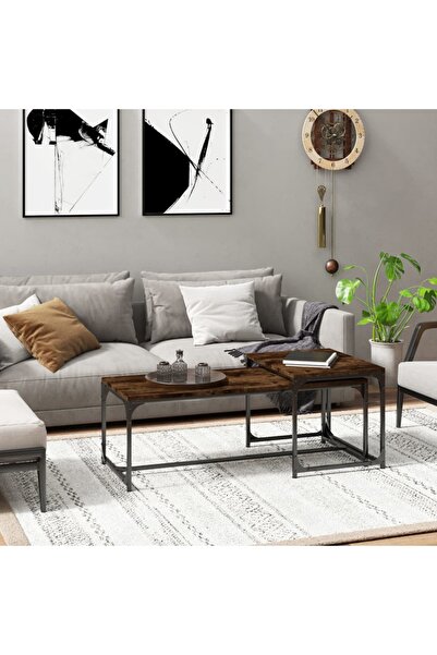 Concept Măsuțe de cafea, 2 buc., stejar afumat, lemn compozit