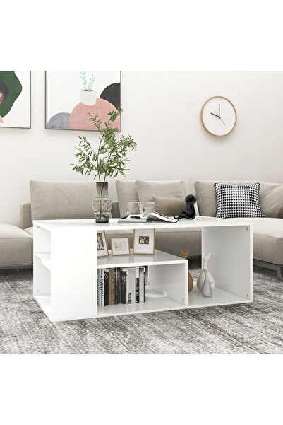 Concept Τραπεζάκι σαλονιού, λευκό, 100x50x40 εκ., μοριοσανίδα