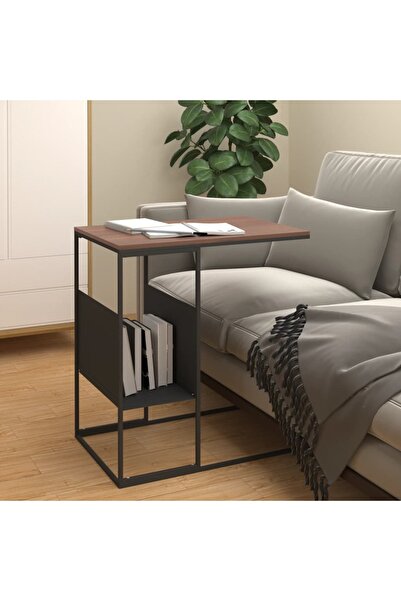 Concept Măsuță laterală, neagră, 55x36x59,5 cm, lemn compozit