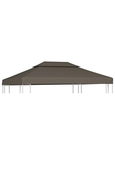 Concept Acoperiș de pavilion, 2 niveluri, gri taupe, 4x3 m, 310 g/m²