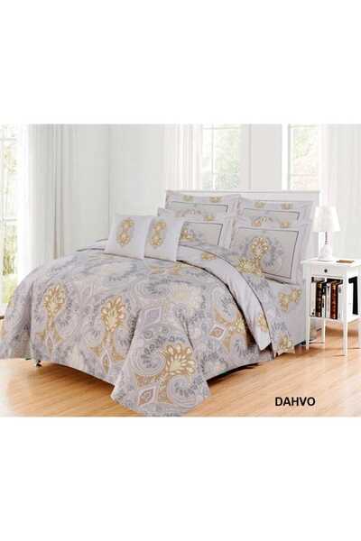 Barbarella Cotton Queen Flat Sheet Set, 3 pcs, 144 Thread Count, Dahvo