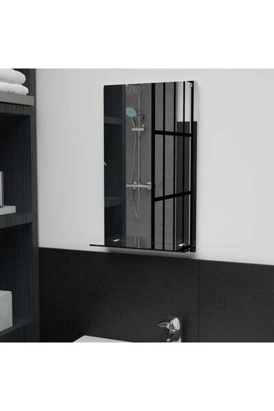 Concept Oglindă de perete cu raft, 30 x 50 cm, sticlă securizată