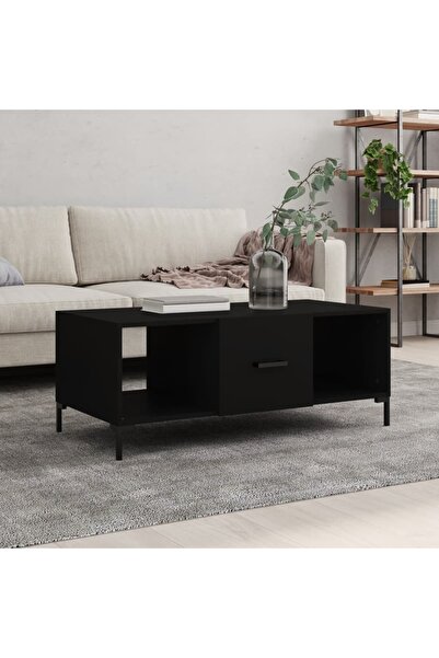 Concept Masă de cafea, neagră, 102x50x40 cm, lemn compozit