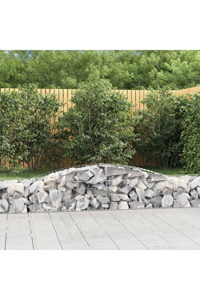 Concept Coșuri gabion arcuite 3 buc, 400x50x40/60 cm, fier galvanizat