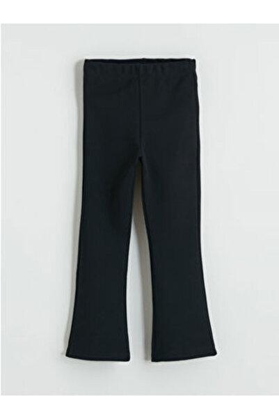 LC Waikiki M1 Sezon Black Flared Girls' Leggings Pants