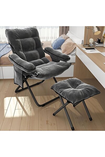 Arabest Lounge Reclining Armchair Sofa,Modern Comfy Chair with Ottoman,Soft F...