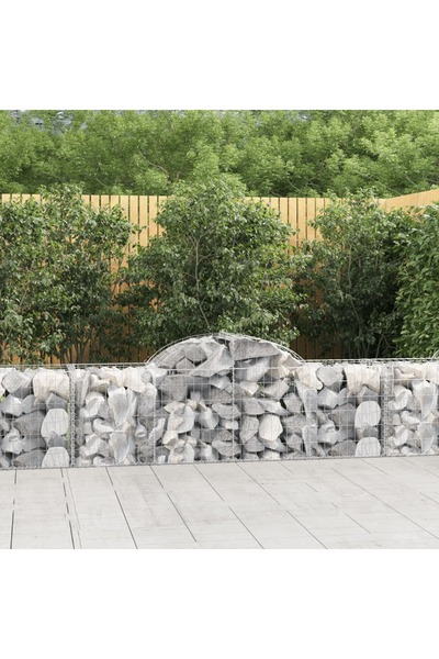 Concept Coșuri gabion arcuite 9 buc, 200x50x60/80 cm, fier galvanizat