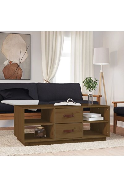 Concept Masă de cafea, maro miere, 100x50x41 cm, lemn masiv de pin