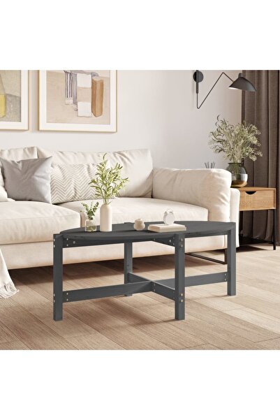 Concept Masă de cafea, gri, 118x63x45 cm, lemn masiv de pin