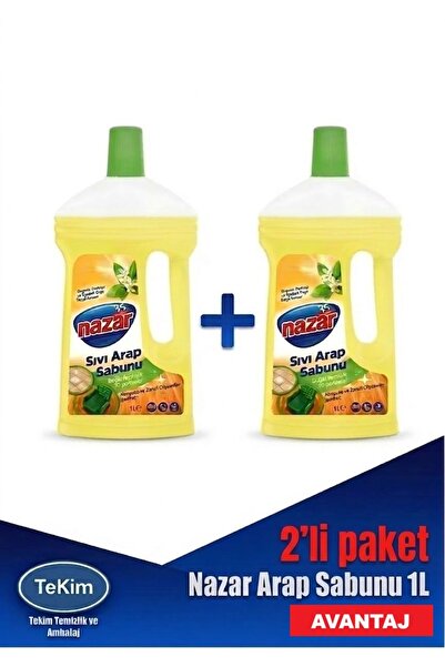 Nazar Sıvı Arap Sabunu Portakal Çiçeği Kokulu 1L 2'li paket
