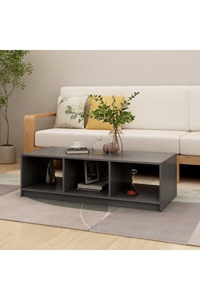 Concept Masă de cafea, gri, 110x50x34 cm, lemn masiv de pin