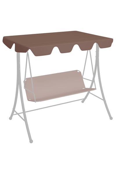 Concept Ανταλλακτικό κάλυμμα κούνιας κήπου καφέ 188/168x110/145 εκ.