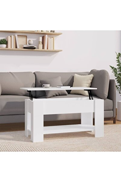 Concept Τραπεζάκι σαλονιού, λευκό, 101x49x52 εκ., επεξεργασμένο ξύλο