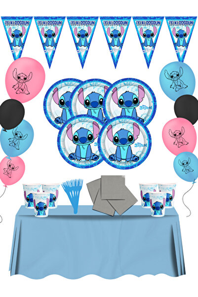 snowparty 24-Person Stich Stitch Lilo and Stiç Birthday Party Decoration Set