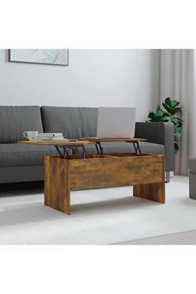 Concept Τραπεζάκι σαλονιού καπνιστή δρυς 102x50.5x46.5 εκ. επεξεργασμένο ξύλο