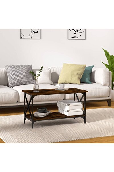 Concept Τραπεζάκι σαλονιού, καπνιστή δρυς 80x45x45 εκ. από επεξεργασμένο ξύλο...