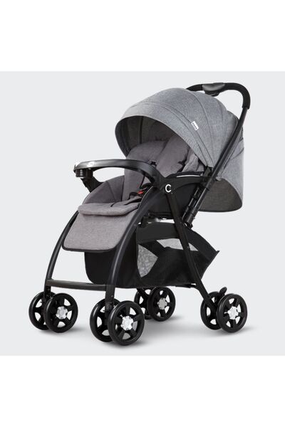 Hibobi Premium Lightweight Baby Stroller – Reversible Handle, Foldable, Suspe...