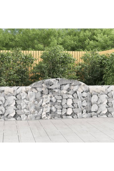 Concept Coșuri gabion arcuite 4 buc., 300x30x80/100 cm, fier galvanizat