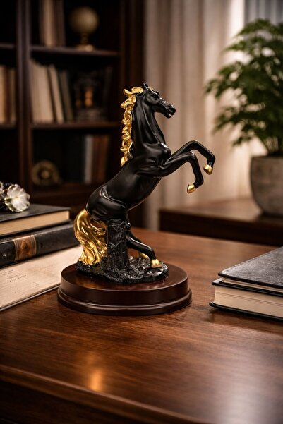 Genel Markalar Şahlanan At Biblo – Gold Detaylı Dekoratif At Heykeli