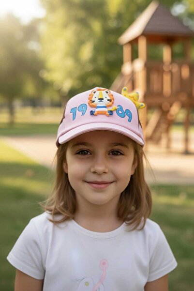 Aware Time Kitti 5-8 Yaş Unisex Bebek & Çocuk Aksesuarlı Yazlık Şapka