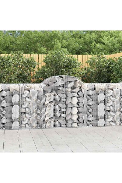 Concept Coșuri gabion arcuite 18 buc, 200x50x100/120cm, fier galvanizat