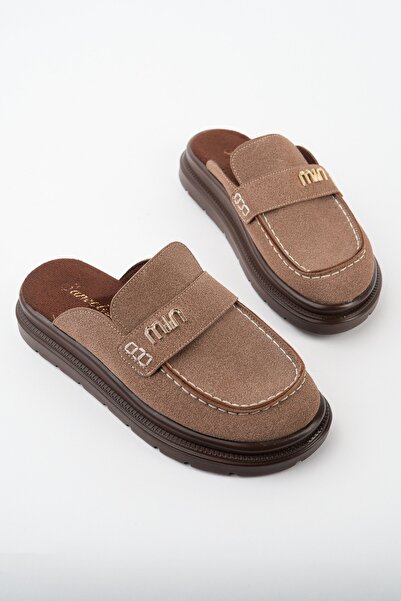 BAHRİNA Women's Loafers Buckled Slipper