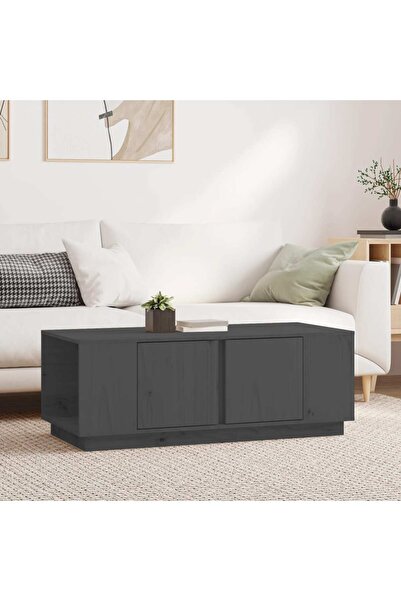 Concept Masă de cafea, gri, 110x50x40 cm, lemn masiv de pin