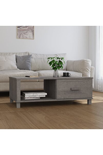 Concept Masă de cafea, gri deschis, 100x55x35 cm, lemn masiv de pin