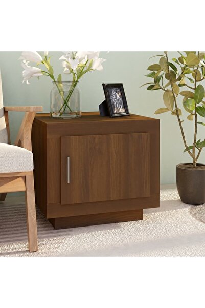 Concept Τραπεζάκι σαλονιού, καφέ δρυς, 51x50x45 εκ., επεξεργασμένο ξύλο