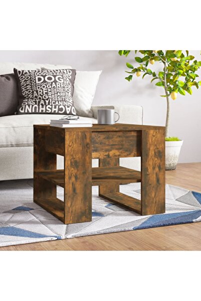 Concept Τραπεζάκι σαλονιού, καπνιστή δρυς, 55,5x55x45 εκ., επεξεργασμένο ξύλο