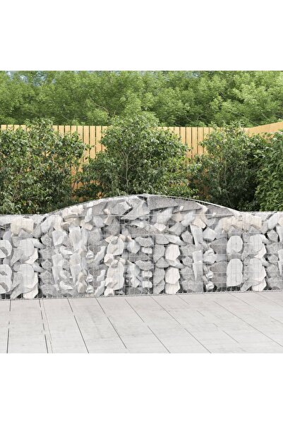 Concept Coșuri gabion arcuite 9 buc, 400x30x100/120 cm fier galvanizat
